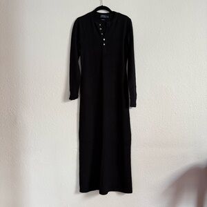 Polo Ralph Lauren Cashmere Black Long Sleeve Henley Dress